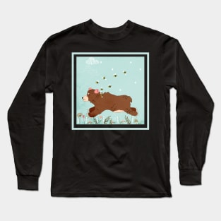 Bear Riled Up The Bees Long Sleeve T-Shirt